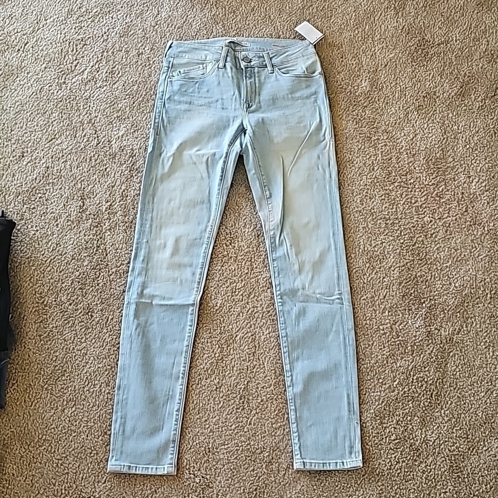 Mavi Adriana Mid Rise Super Skinny Jeans Light Wash 27